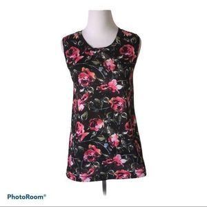 🎀 3/$20 Xhilaration XS floral sleeveless pajama‎ top